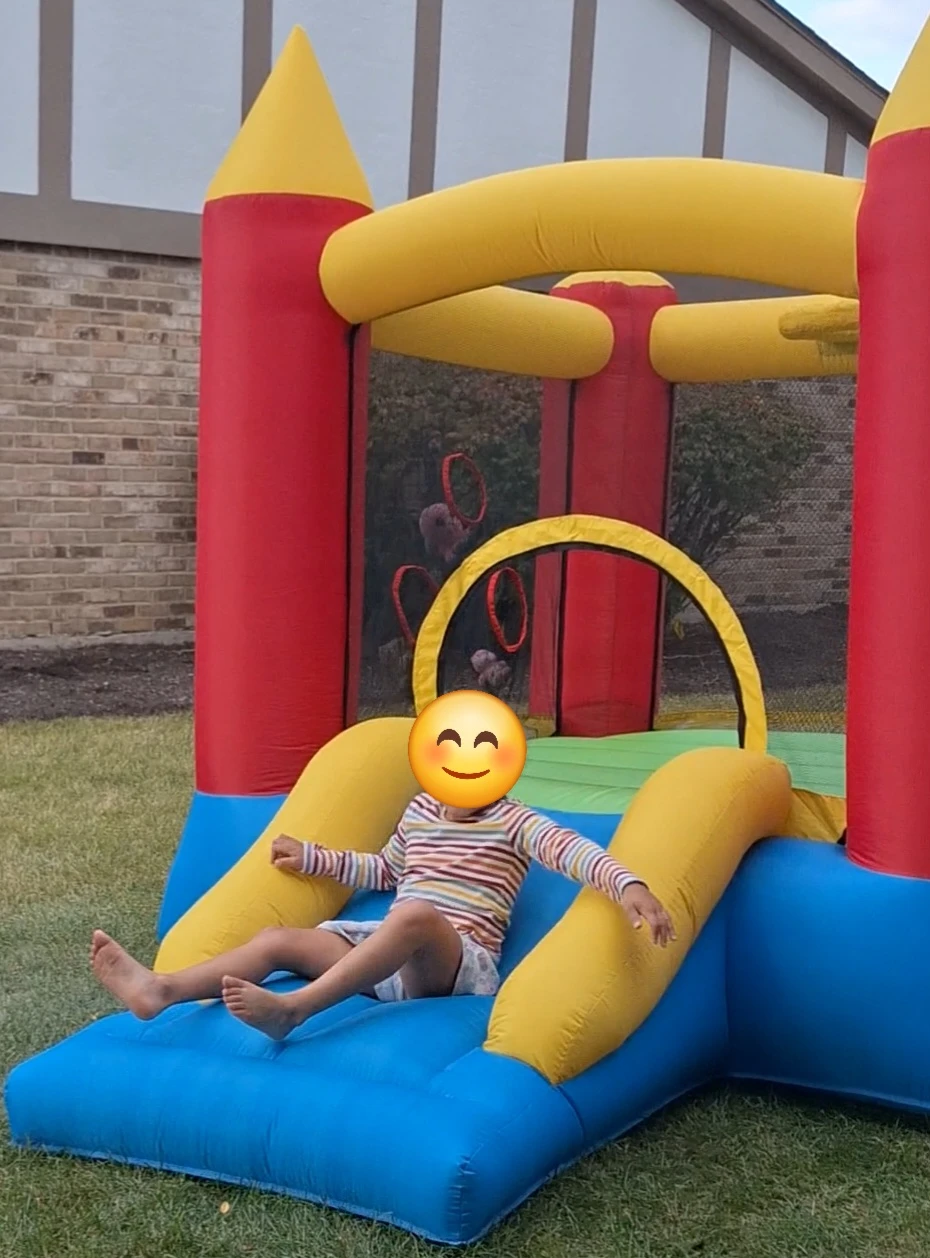 Inflatable Bounce House Castle Playhouse with Slide - photo 4
