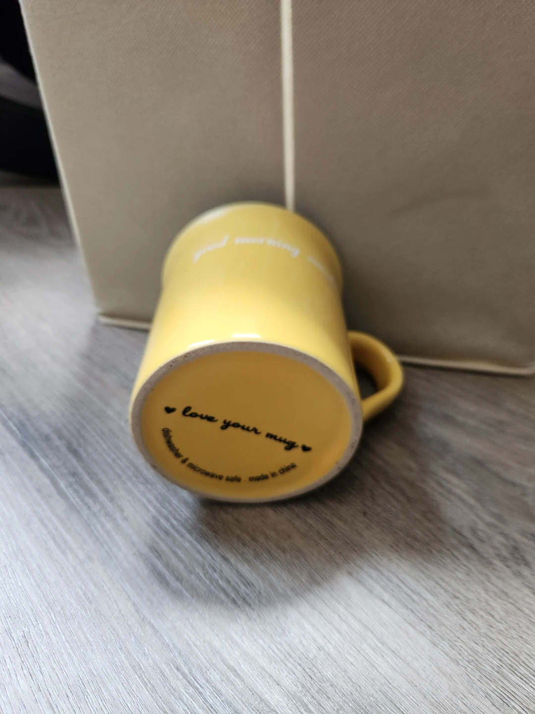 Yellow "good morning sunshine" Mug ⚽ - photo 2