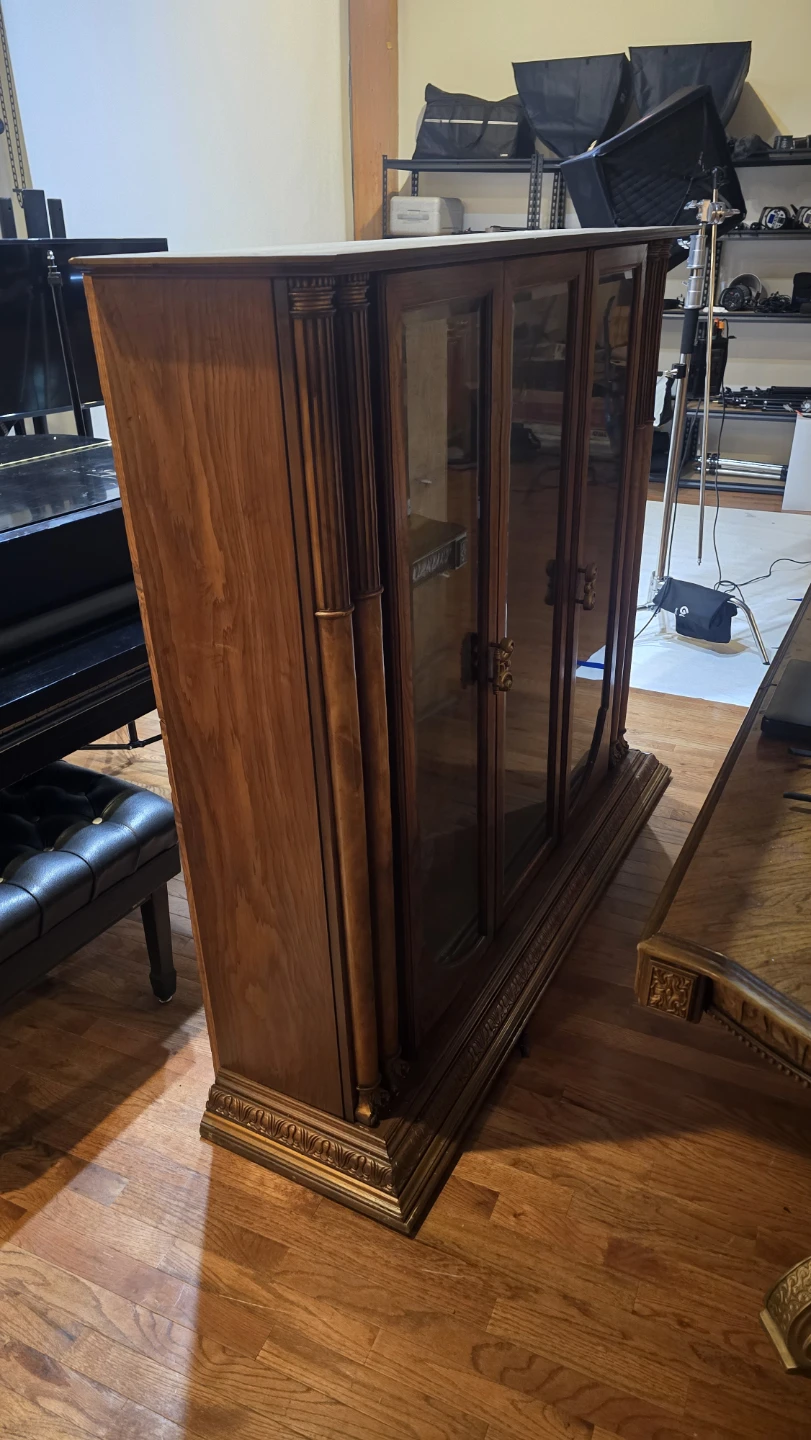 Vintage Wood and Glass Display Cabinet - photo 3