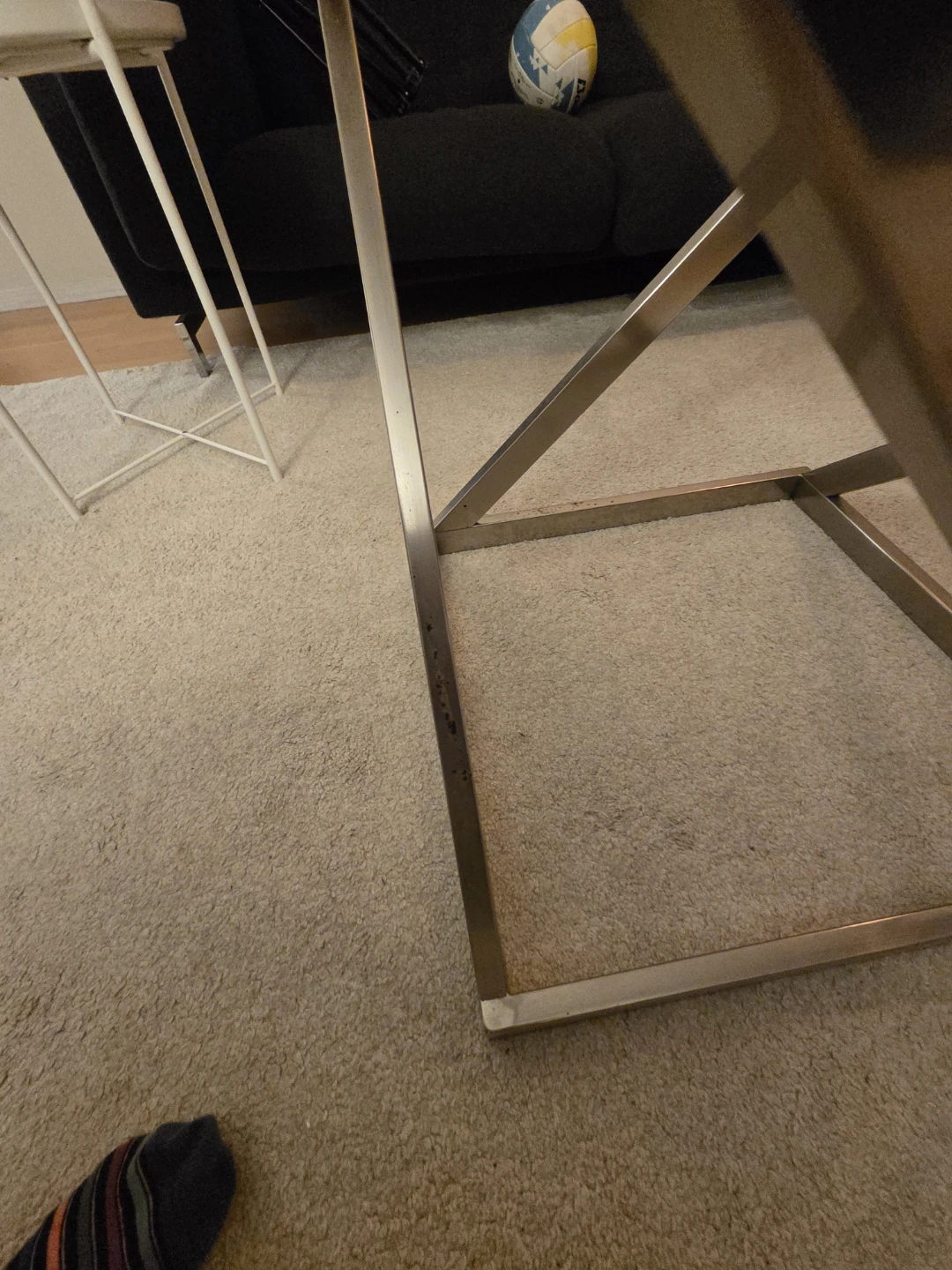 Glass and Metal End Table - photo 3