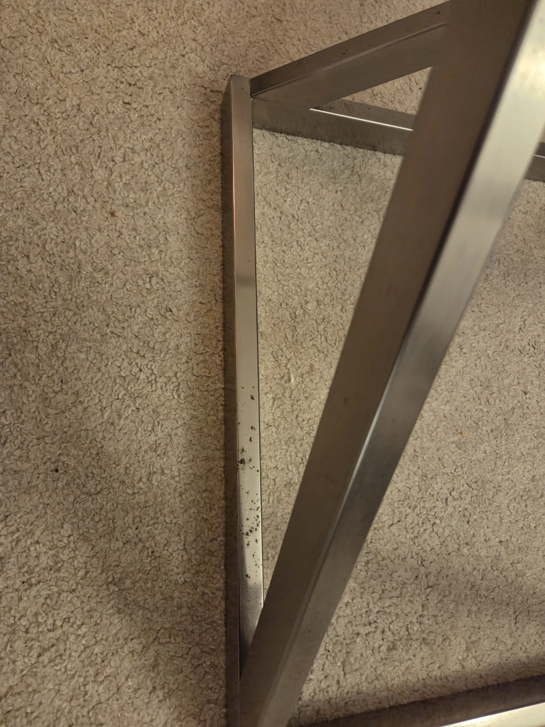 Glass and Metal End Table - photo 4