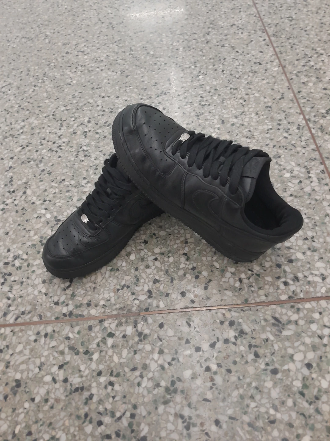 Nike Air Force 1 Low All Black Sneakers Size 8.5 - photo 4