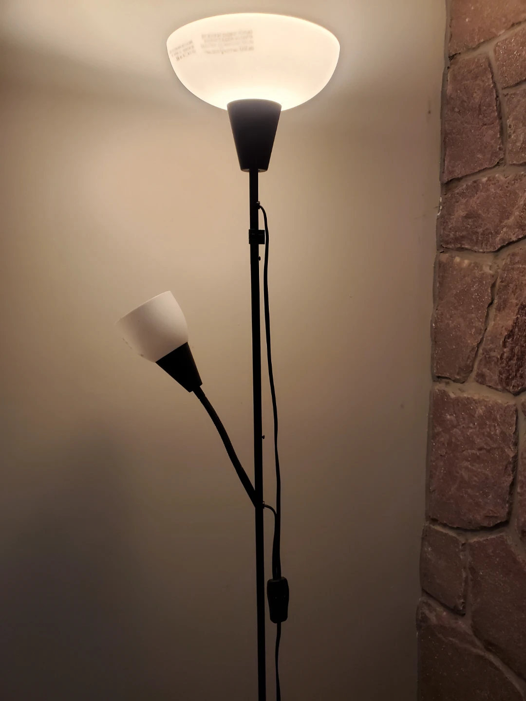 Black Floor Lamp with Reading Light - photo 2