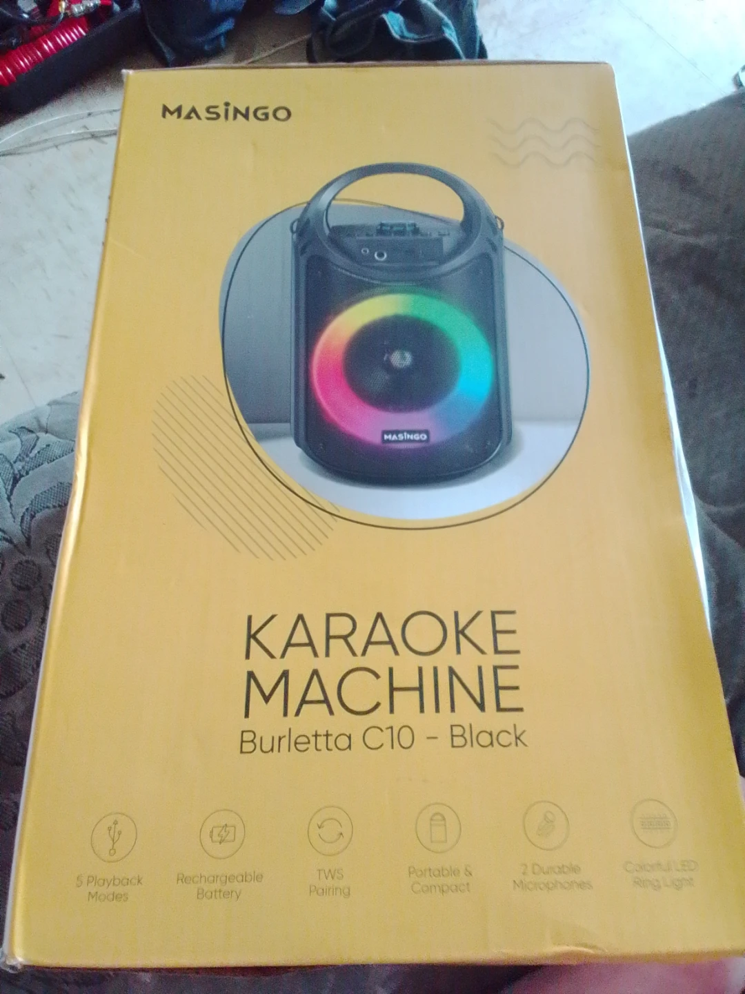 Masingo Burletta C10 Karaoke Machine - Black