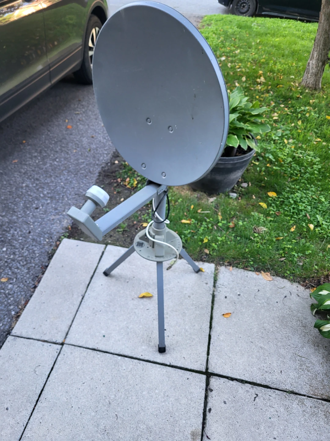 Grey Satellite Dish with Tripod Stand - photo 2