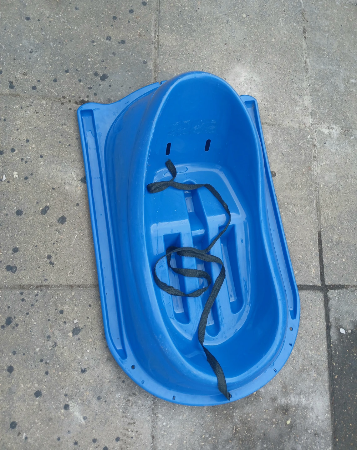 Blue Toboggan Snow Sled