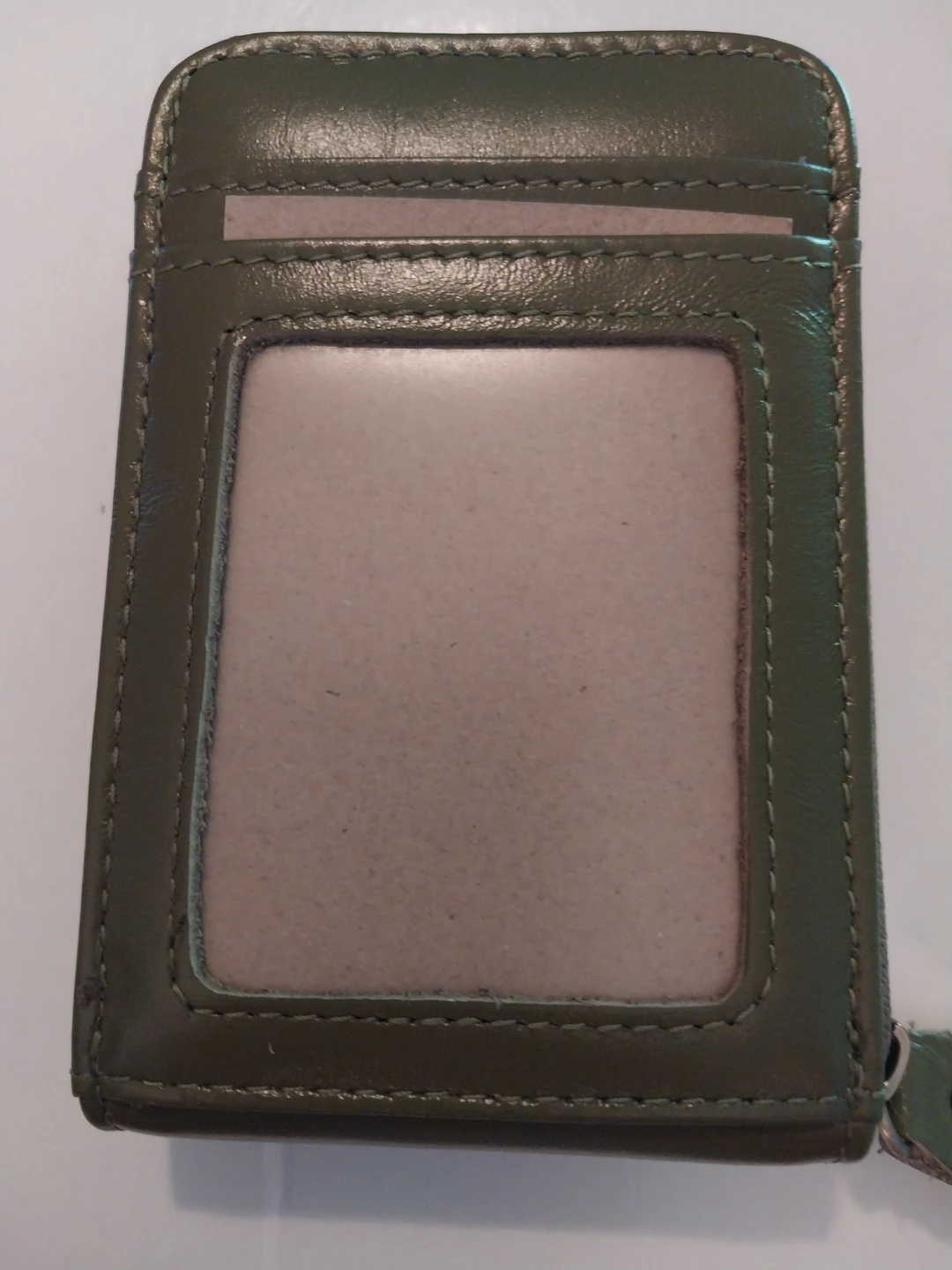Leather RFID Wallet, olive green, Brand New w tags - photo 4