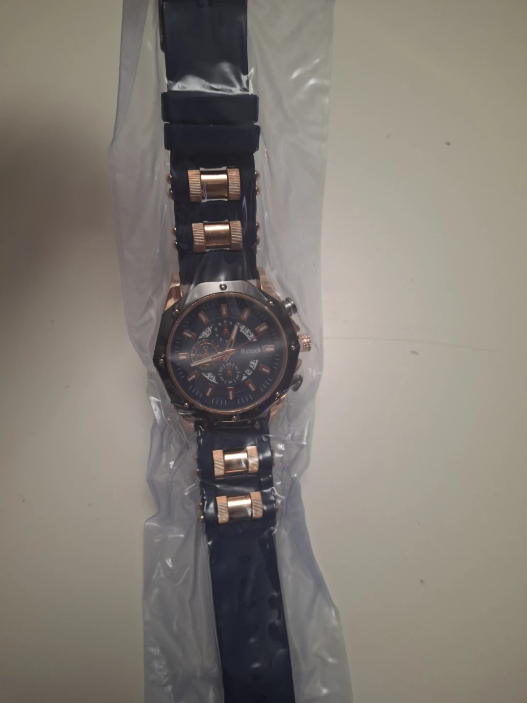 R clock blue and rose gold watch ⚽️ - photo 3
