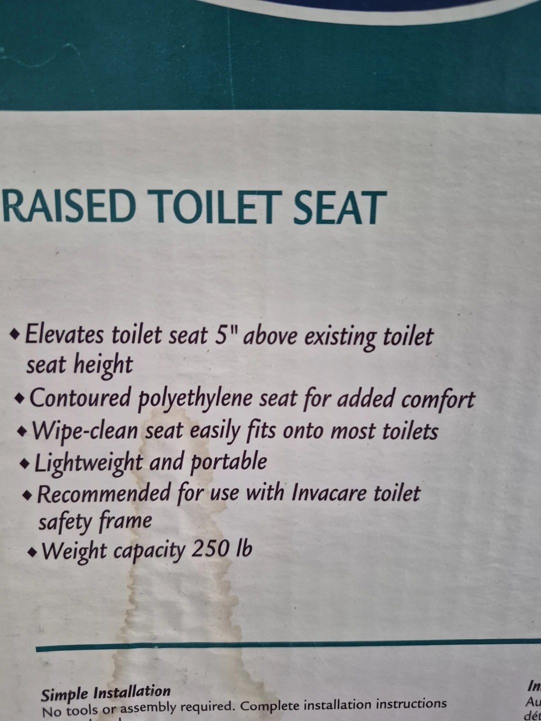 Invacare Raised Toilet Seat - photo 3