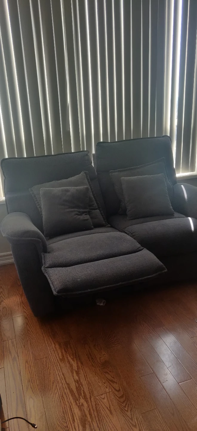 Dark Grey Reclining Sofa