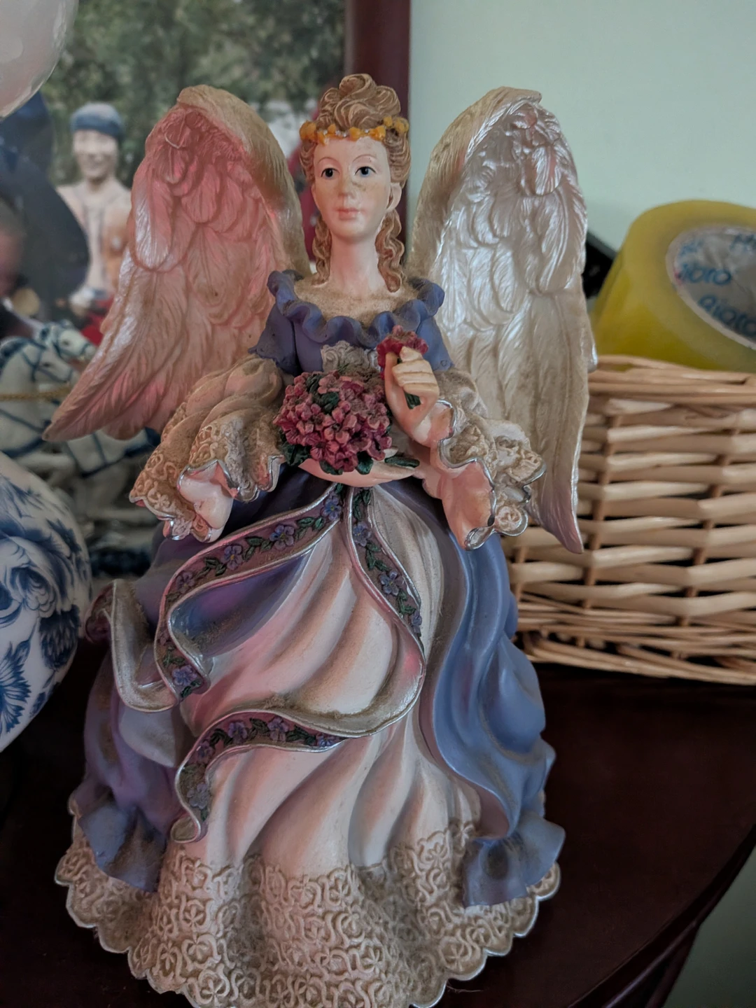 Angel Figurine with Flowers