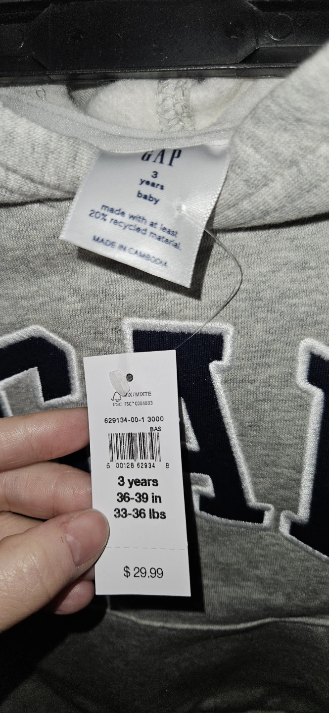 Gap Baby Hoodie 3 Years Grey - photo 3