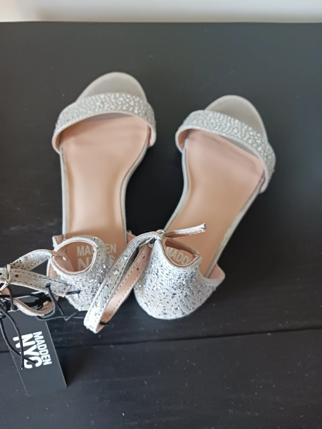 Madden NYC Women's Silver Glitter Block Heels - photo 5