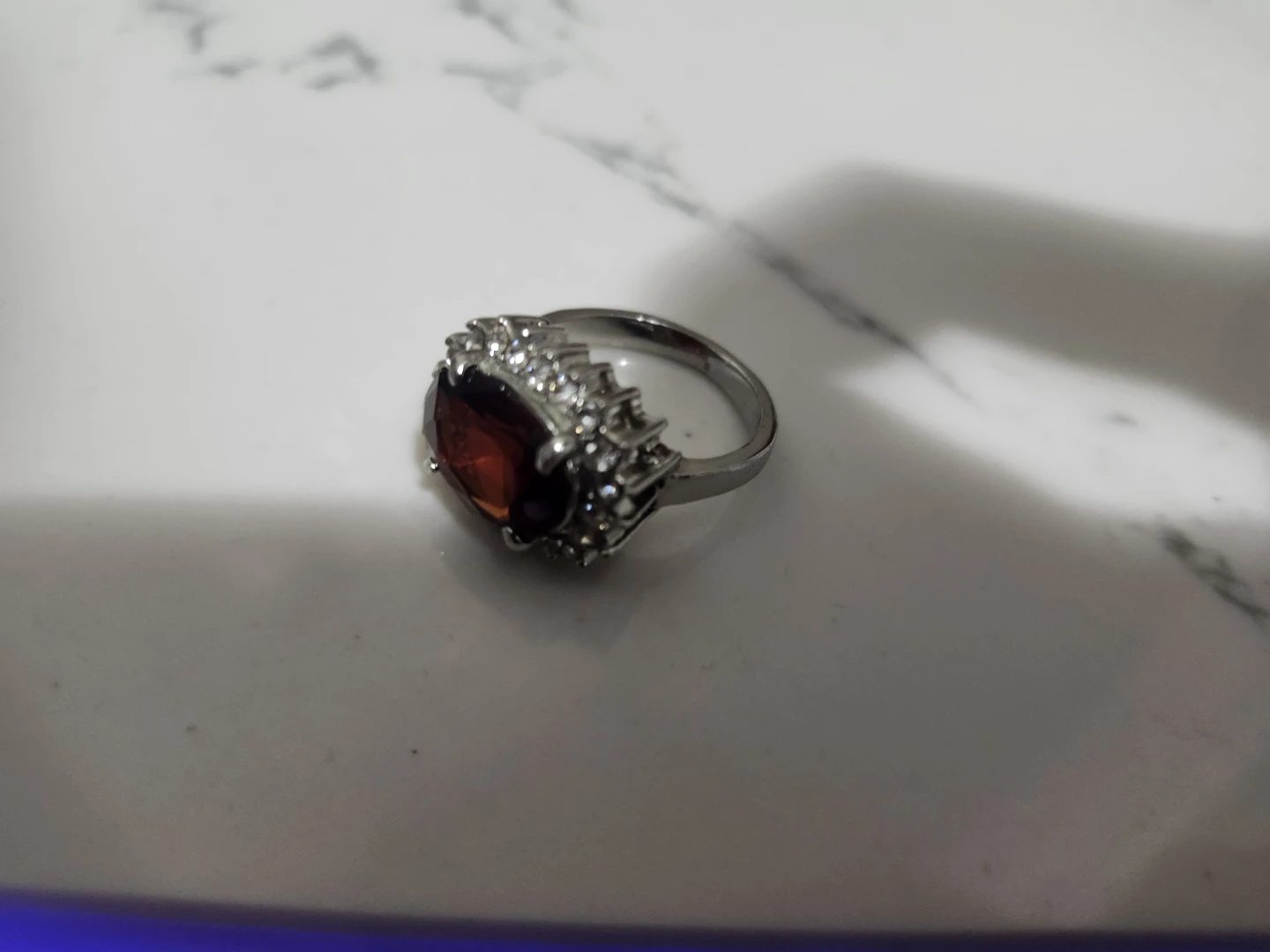 Red uranium glass ring