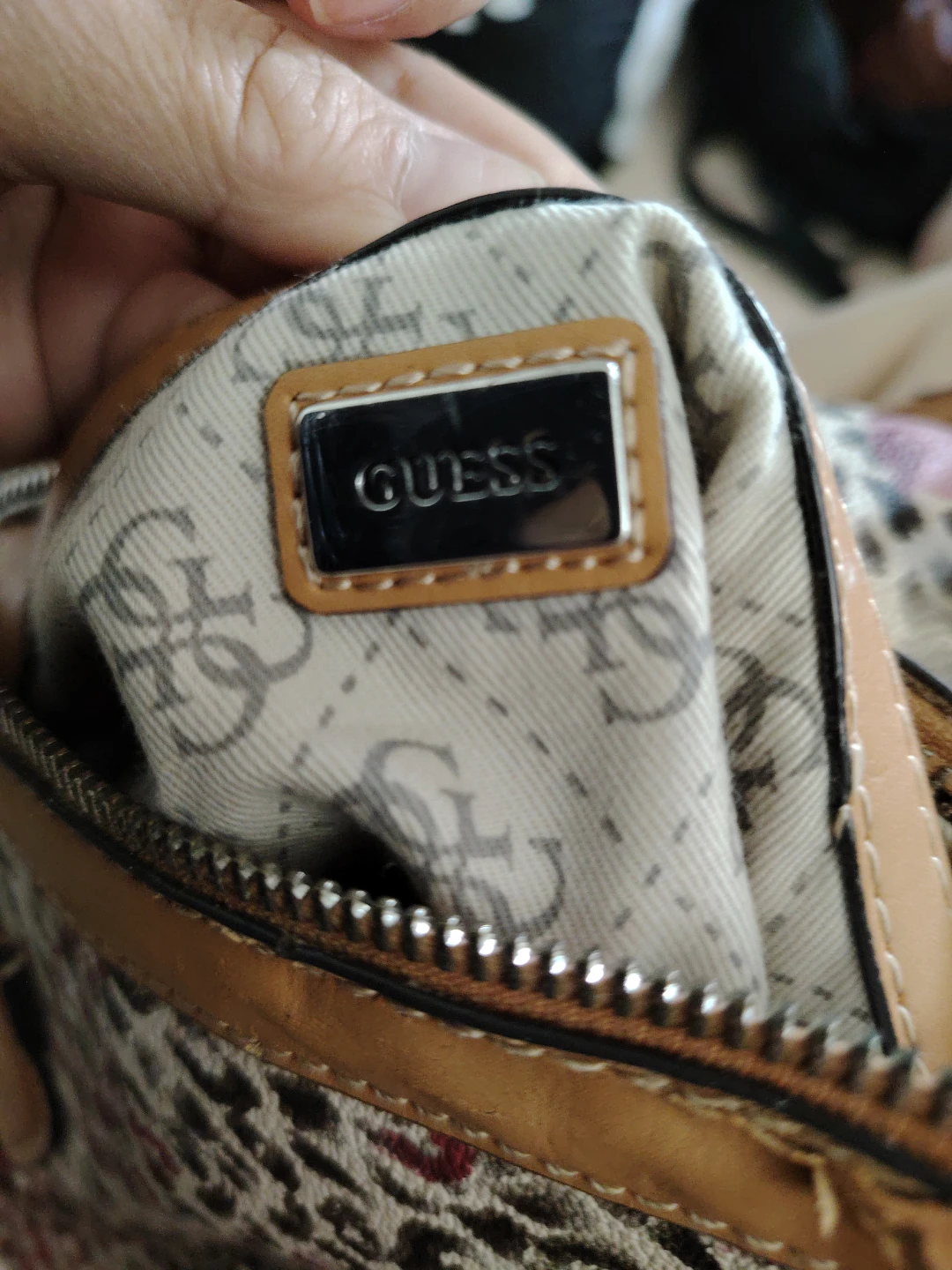 ⚽️Guess Satchel Bag - Pink Leopard Floral Print - photo 4