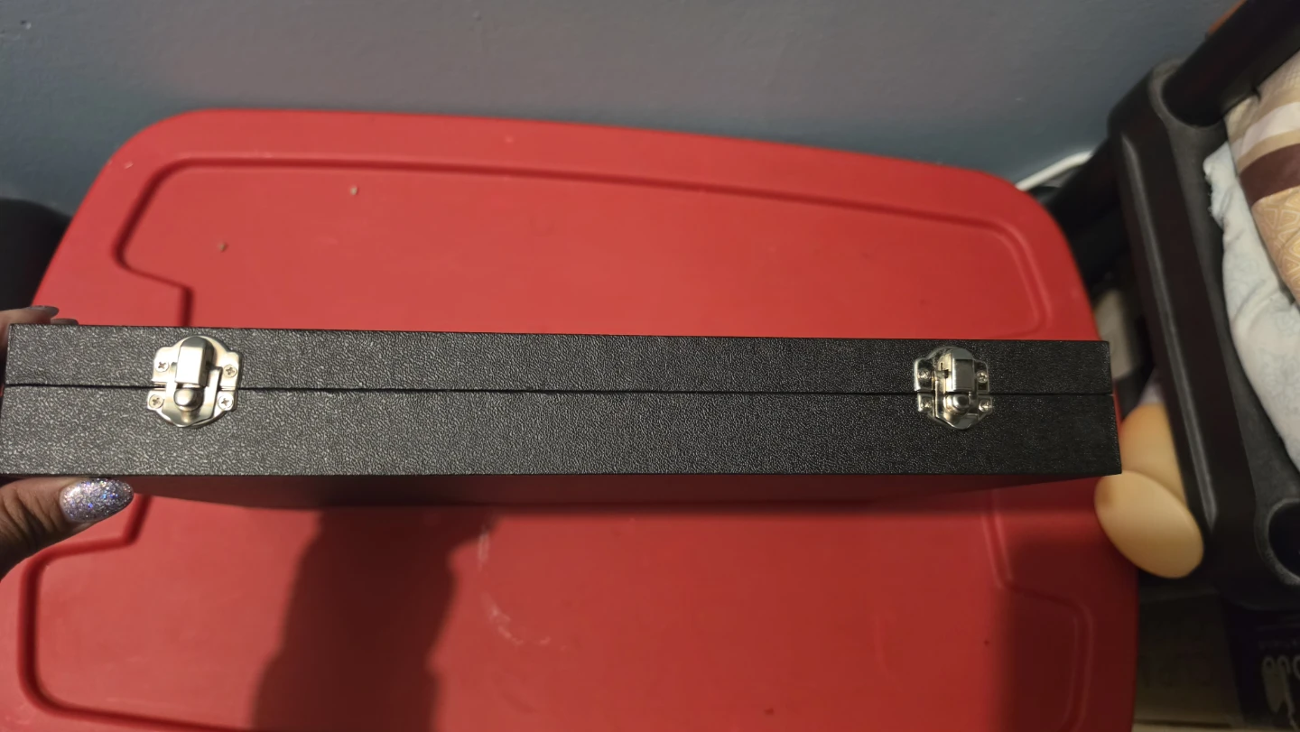 Black Jewelry Display Case with Glass Lid - photo 2