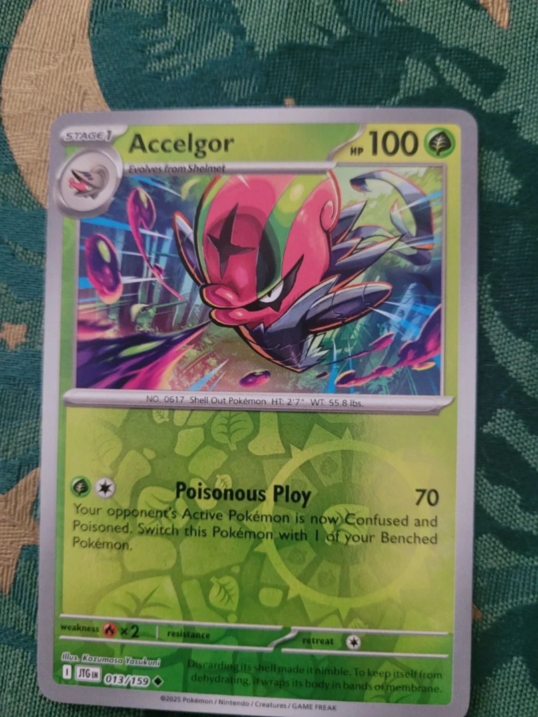 Pokemon Accelerlet Reverse Holo Card ⚽