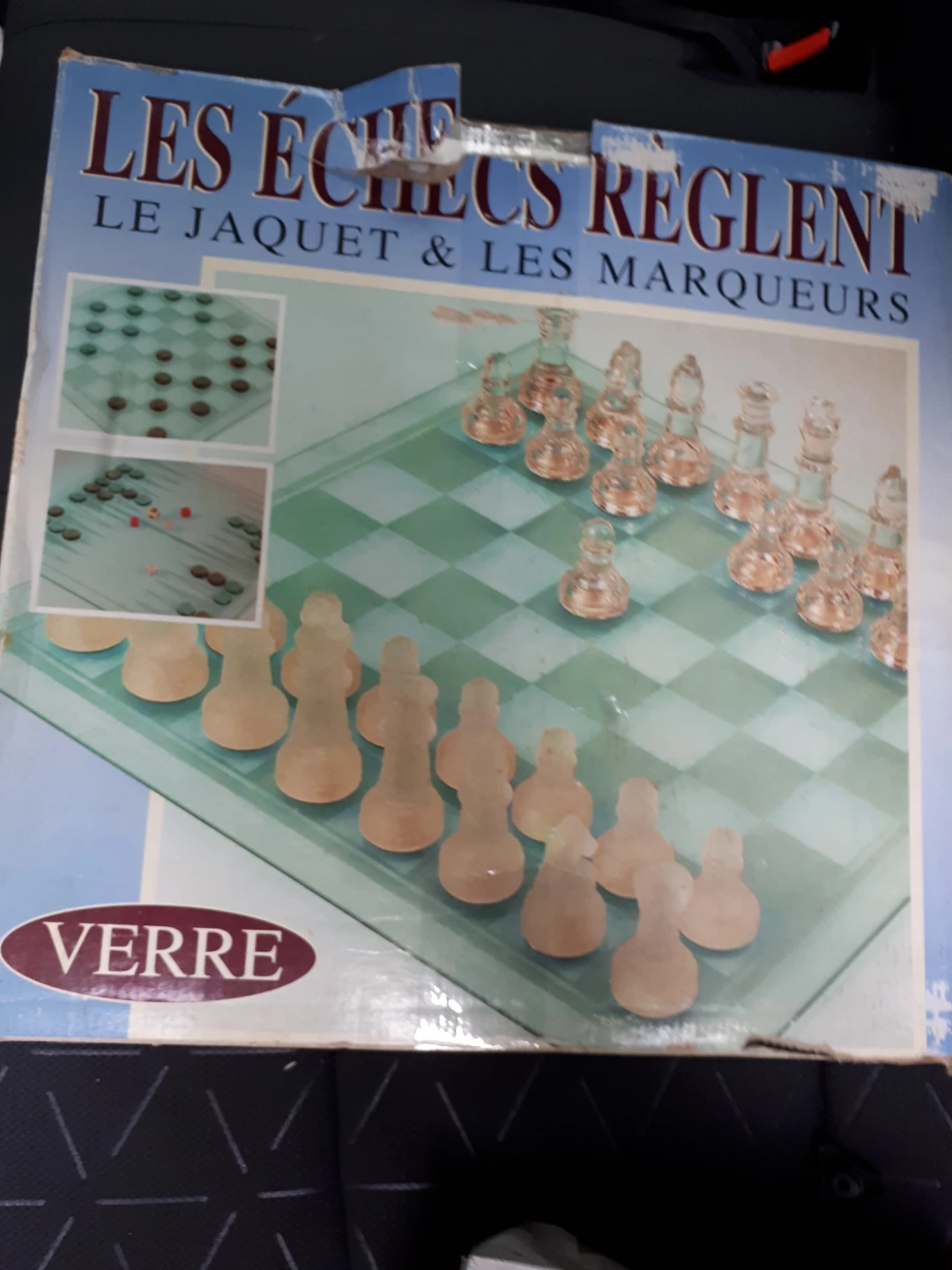 Glass Chess Set with Checkers and Backgammon⚽️