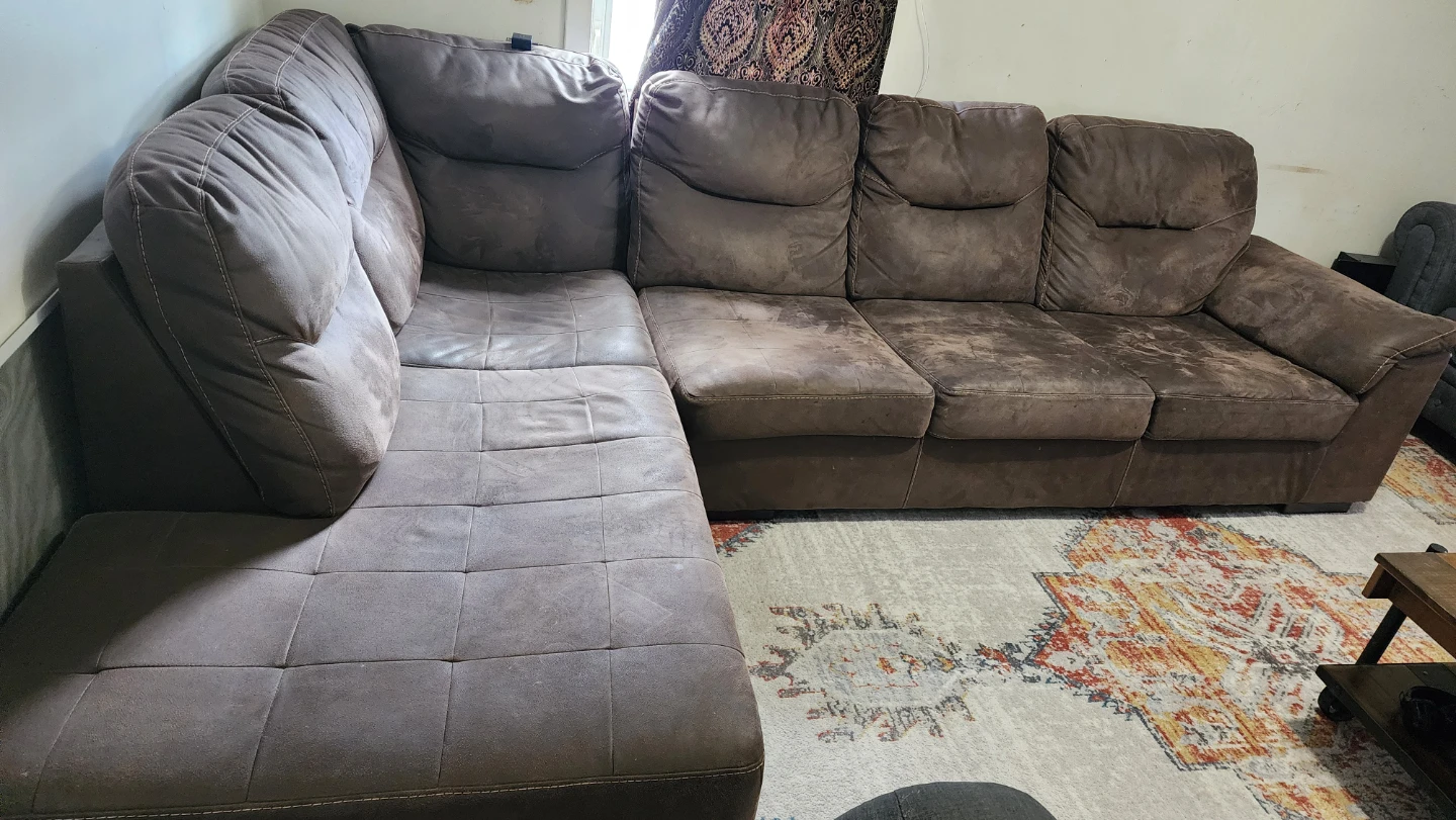 Brown sectional sofa