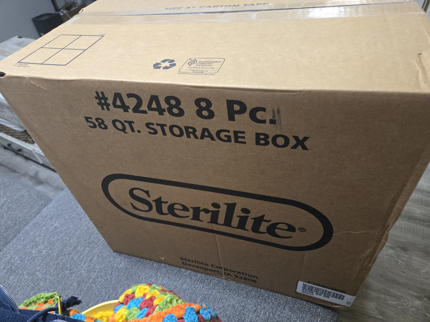 Sterilite 58 Qt. Storage Box case of 8 - photo 2