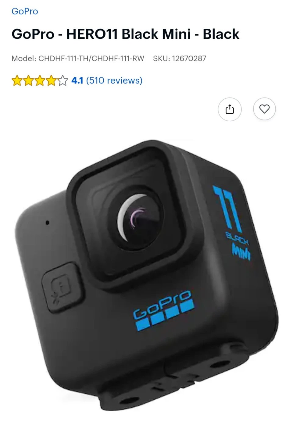 GoPro HERO 11 Black Mini Action Camera Kit - photo 2
