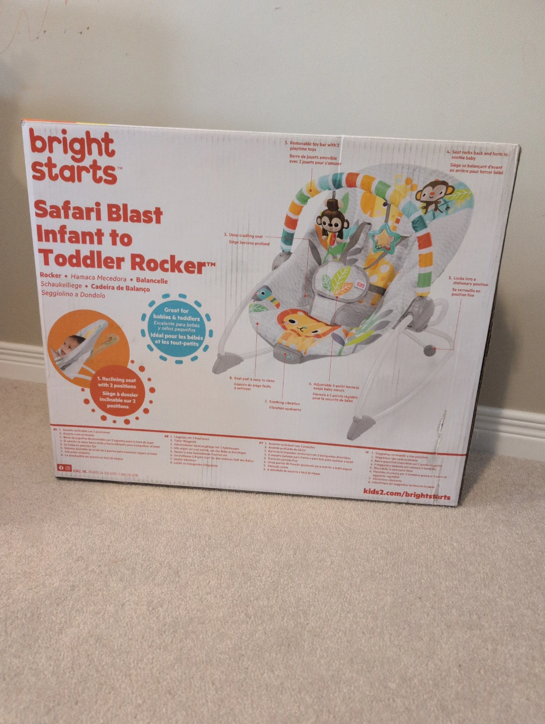 Bright Starts Safari Blast Infant to Toddler Rocker