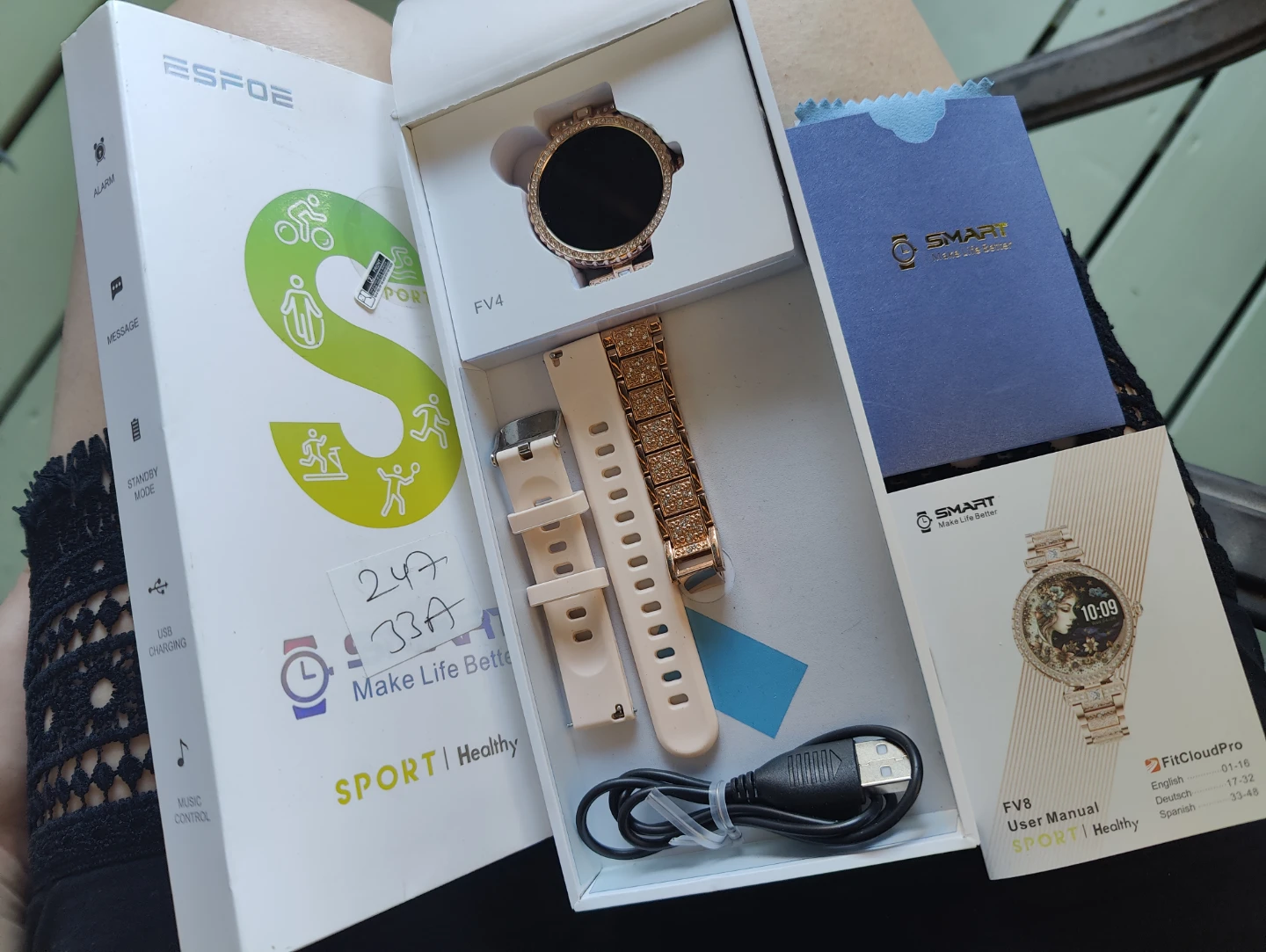 ESFOE FV8 Smartwatch Rose Gold