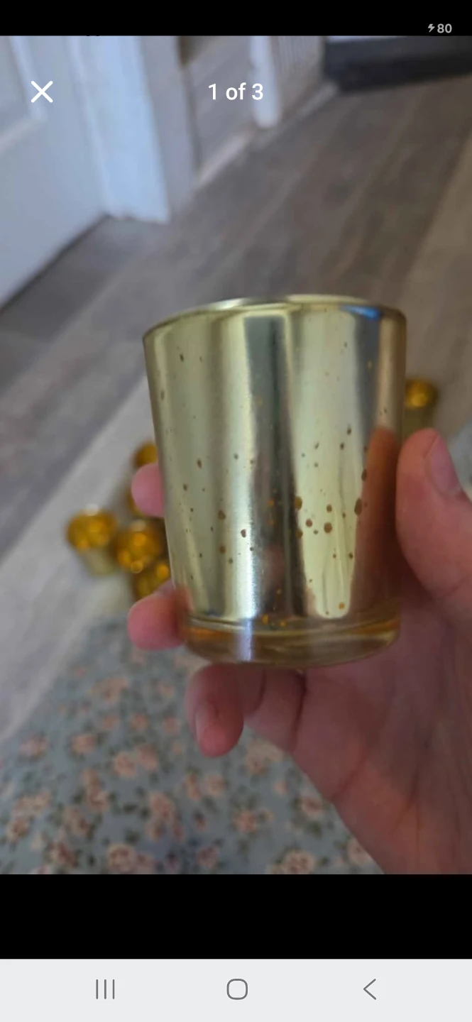 Gold Mercury Glass Votive Holders (Set of 20) - photo 2