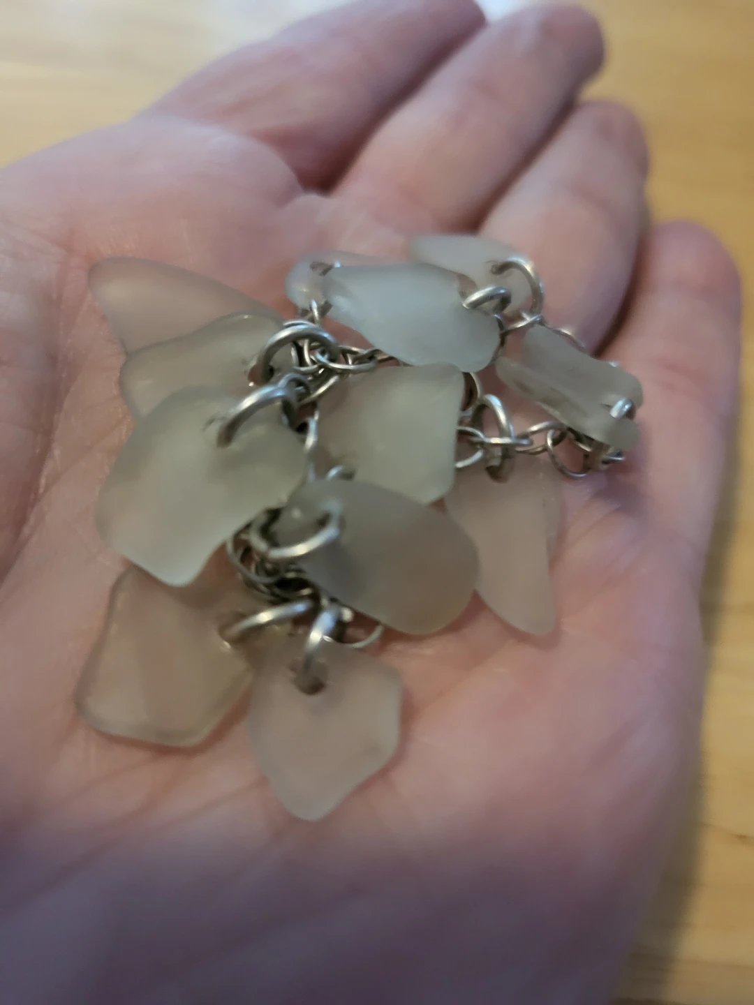 Sterling Silver Sea Glass Charm Bracelet - photo 2