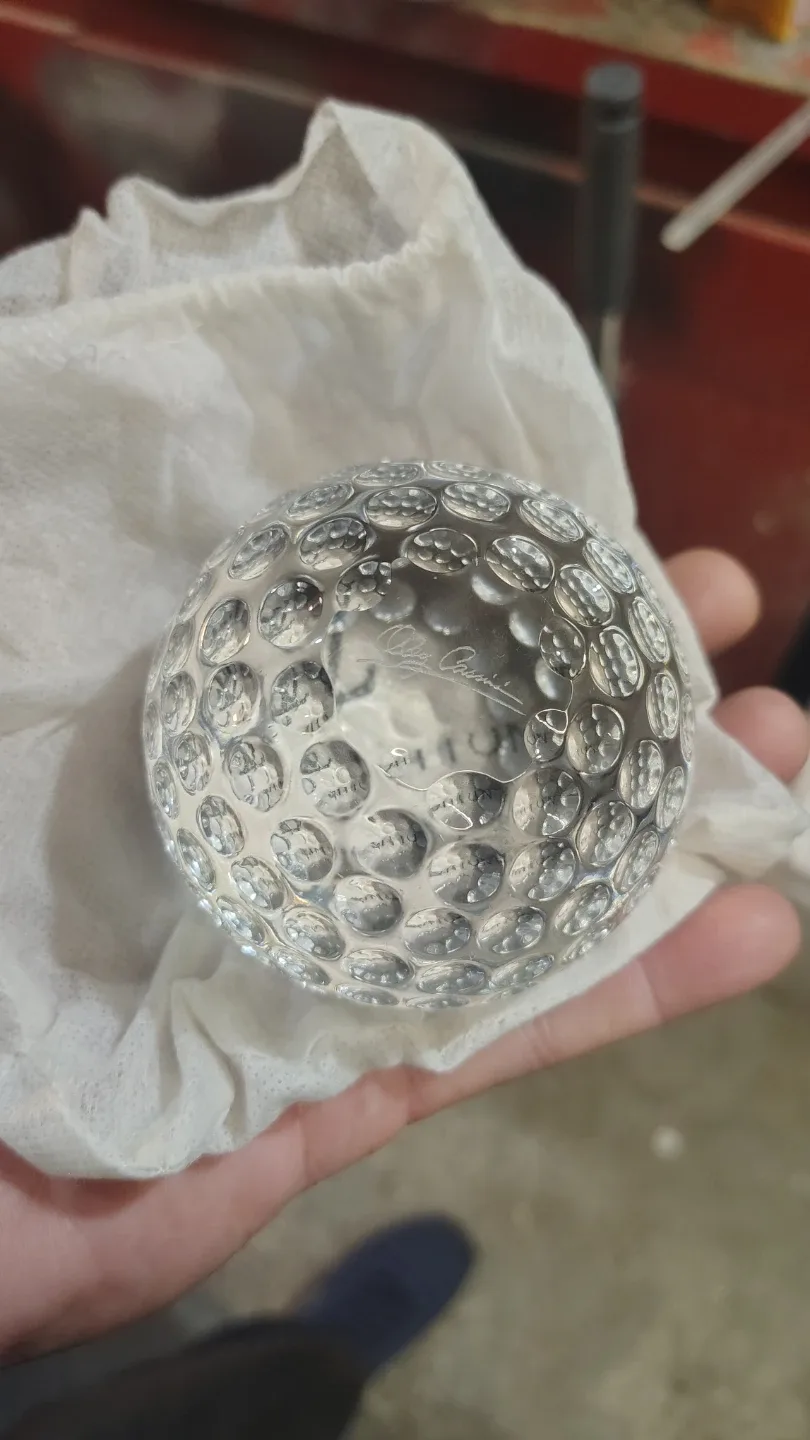 Crystal Golf Ball Paperweight