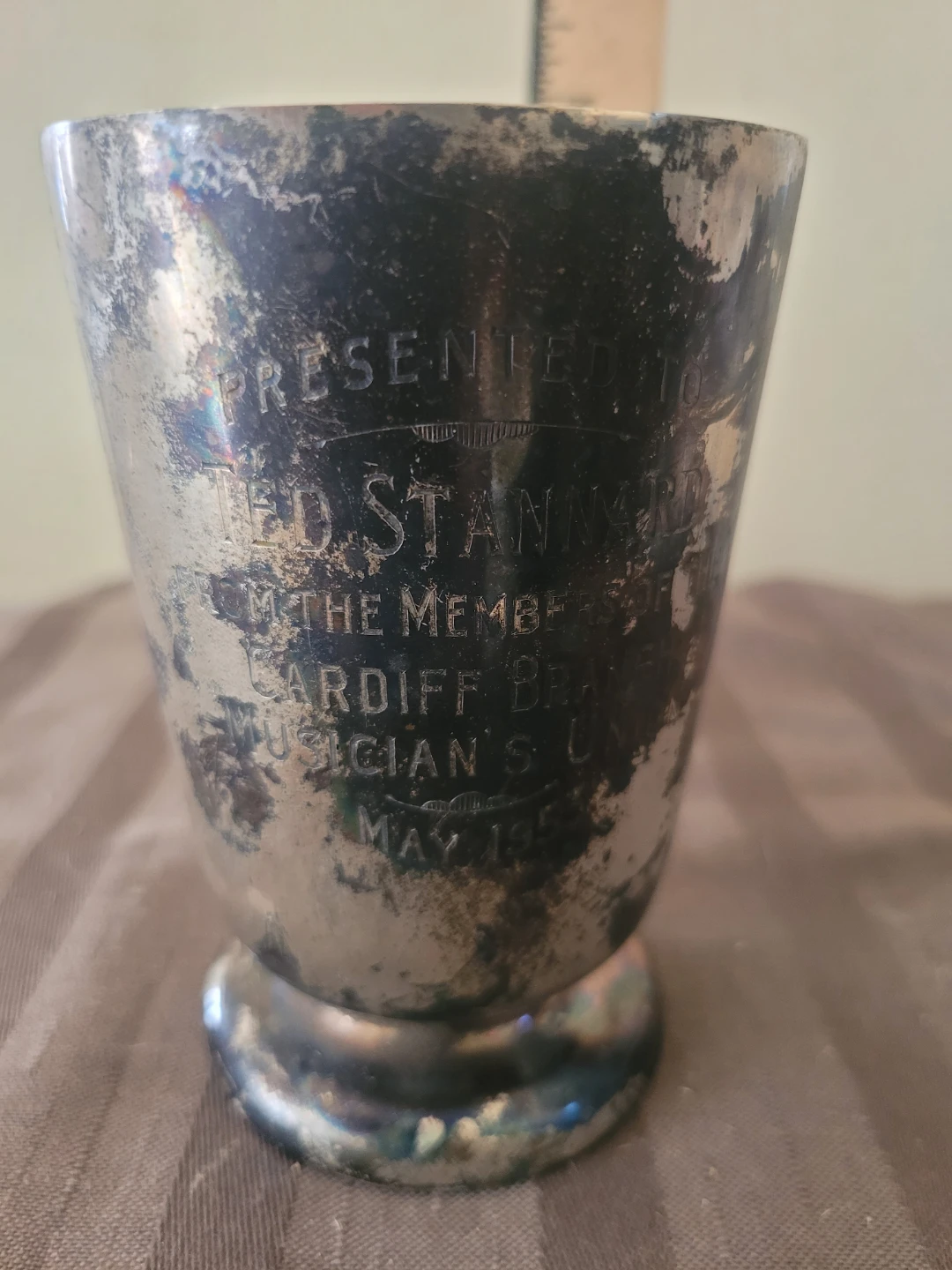1953 Sterling Silver Mug Caroiff Musician Union - photo 4