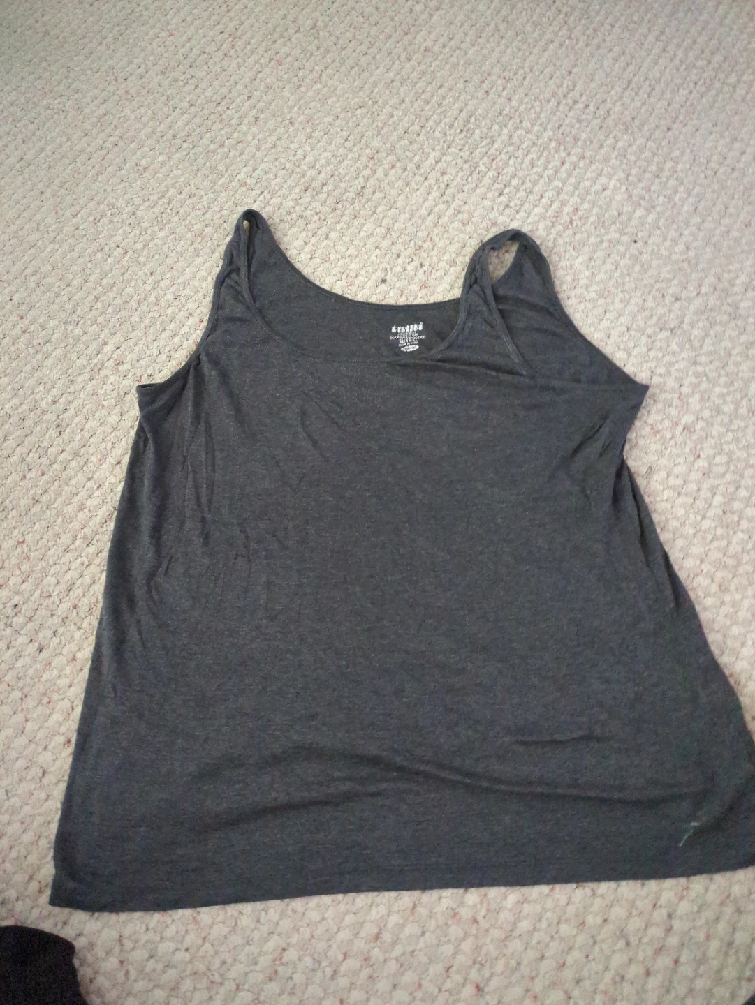 Women's Plus Size Tank Top - Charcoal Grey XL