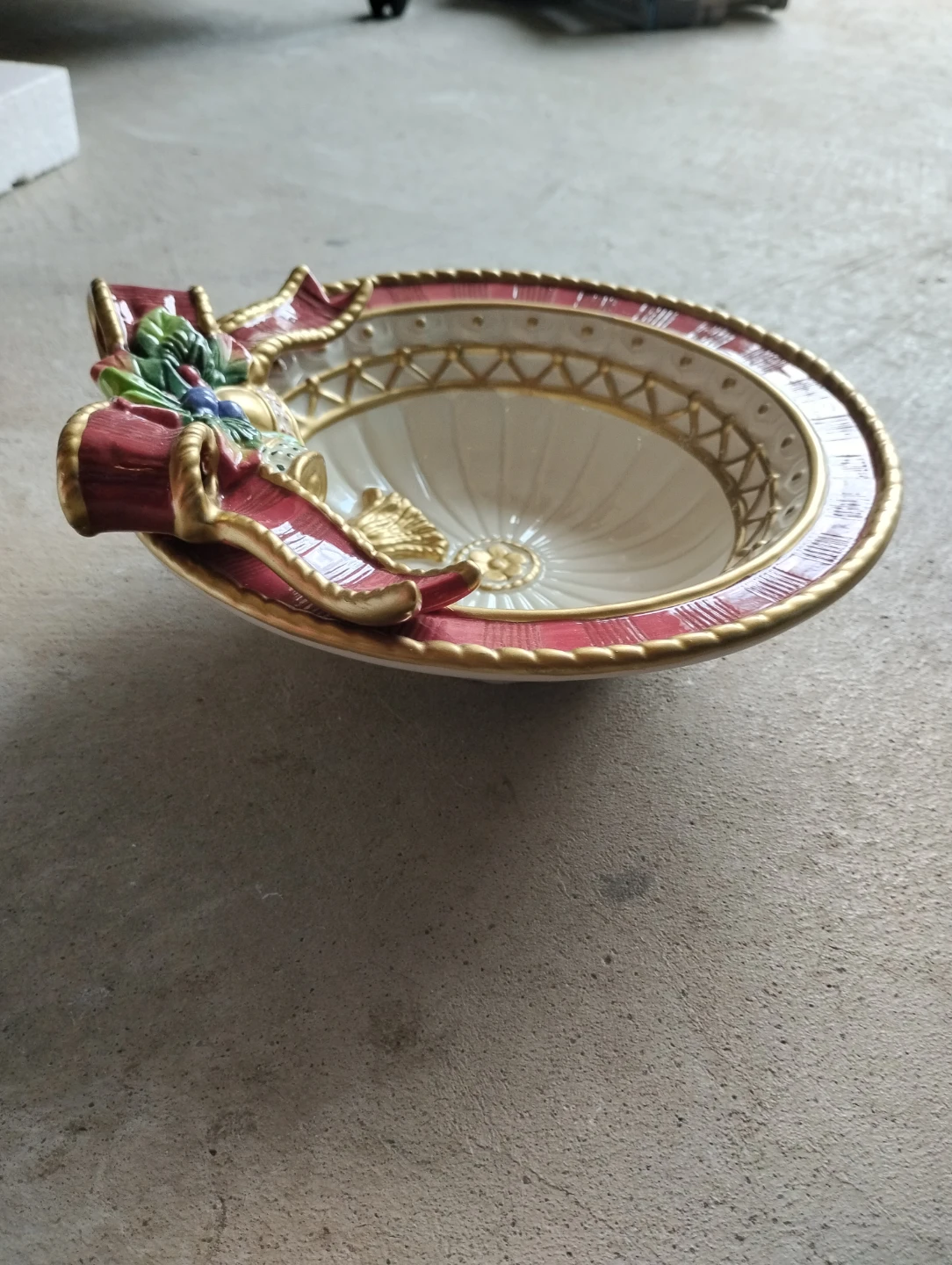 Fitz and Floyd Christmas Deer Small Bowl