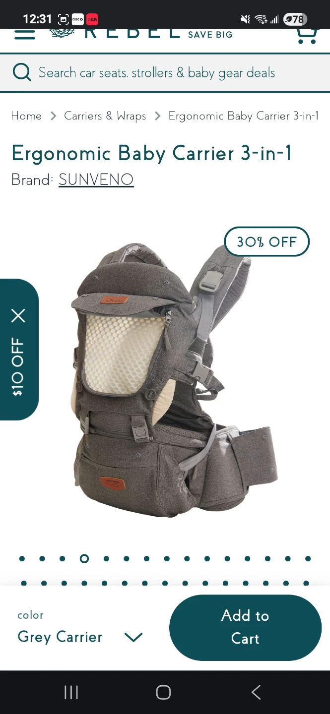 SUNVENO Ergonomic Baby Carrier 3-in-1 - photo 3