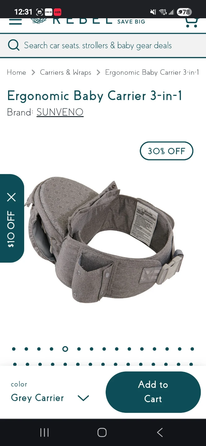 SUNVENO Ergonomic Baby Carrier 3-in-1 - photo 4