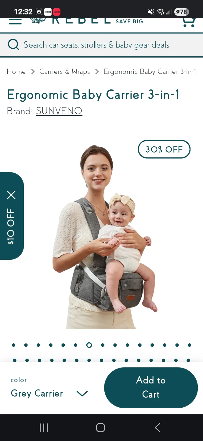 SUNVENO Ergonomic Baby Carrier 3-in-1 - photo 5