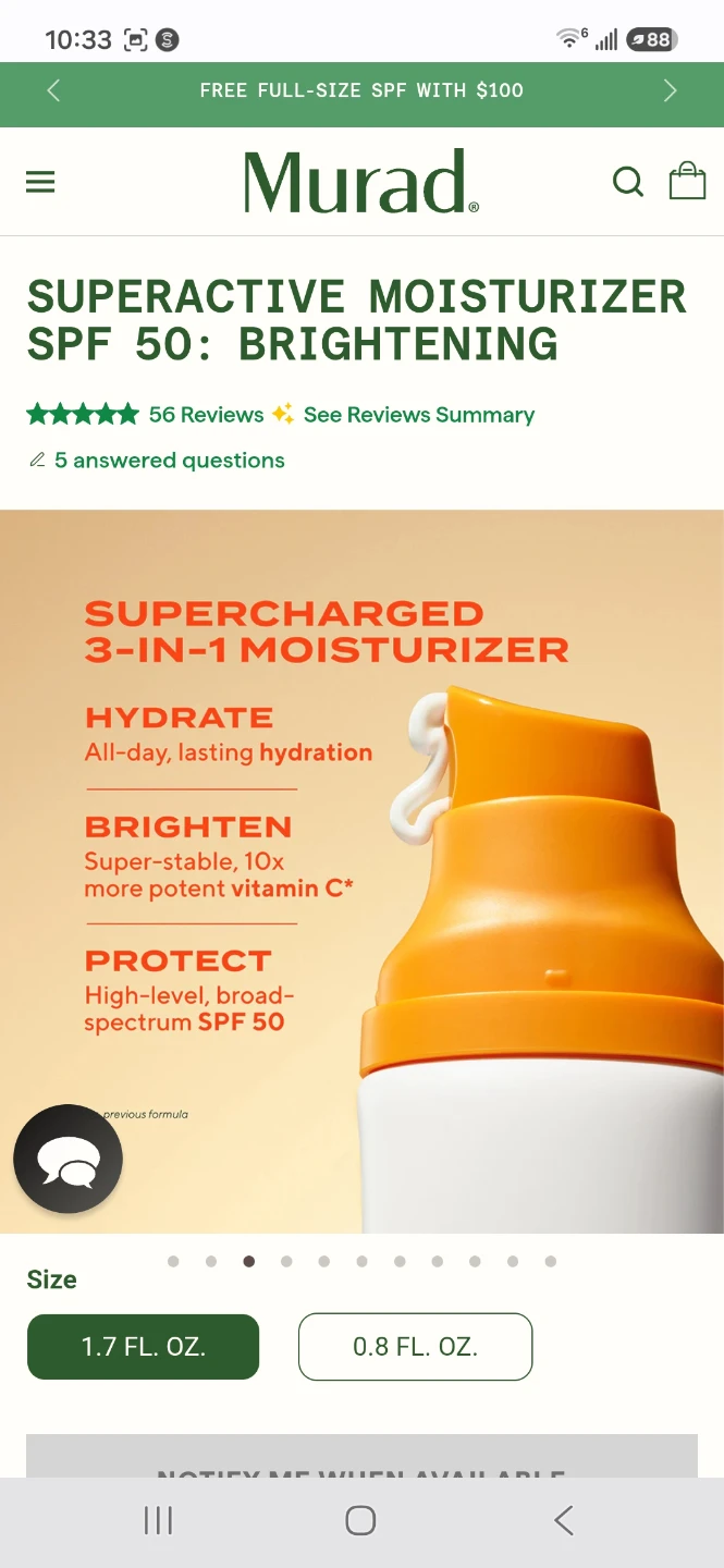 Murad Superactive Moisturizer SPF 50 Brightening ⚽️ - photo 3