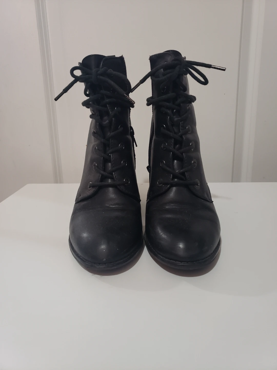 ALDO Black Lace-Up Heeled Boots - photo 2