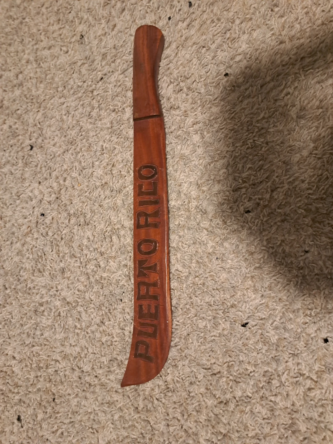 Wooden "Puerto Rico" Machete with Hand-Painted Design - photo 2