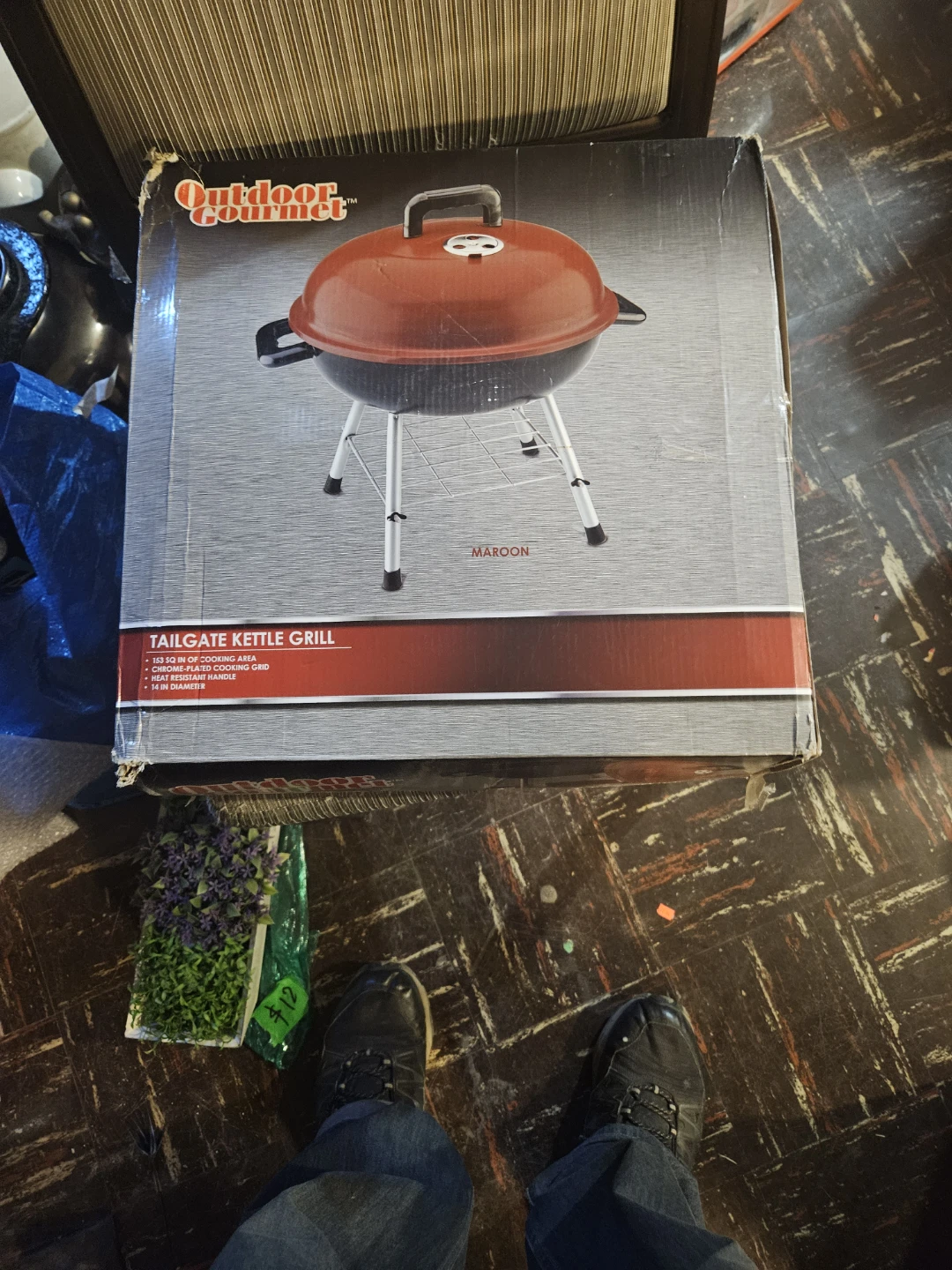 Outdoor Gourmet Tailgate Kettle Grill - Maroon - photo 2