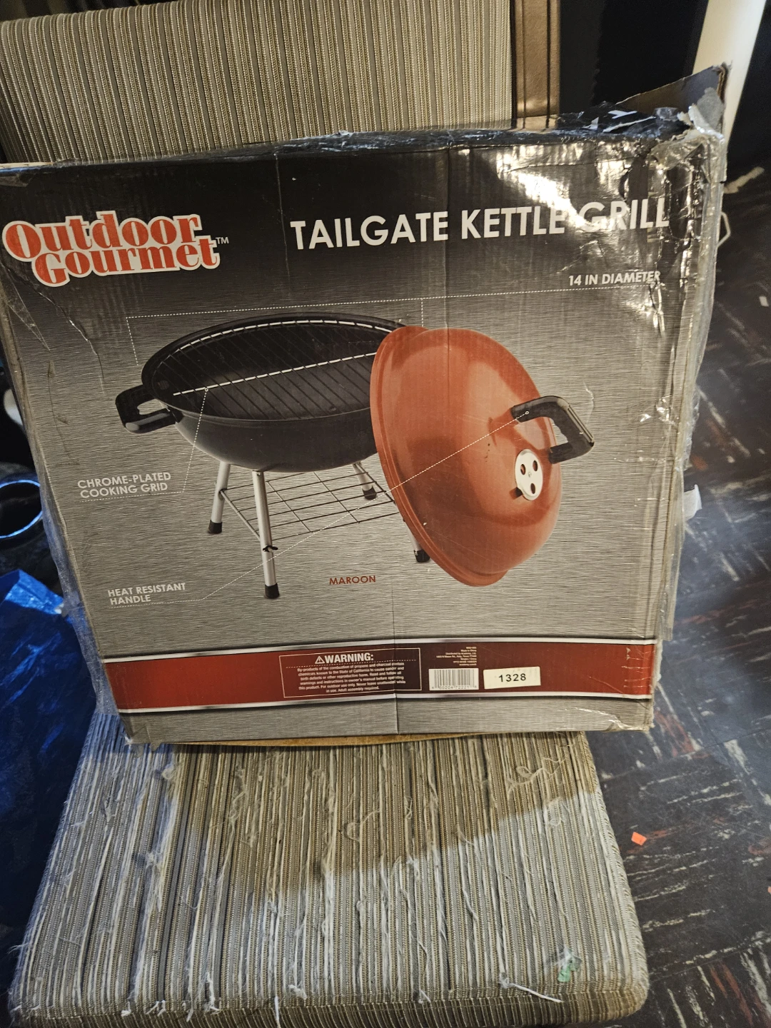 Outdoor Gourmet Tailgate Kettle Grill - Maroon - photo 5
