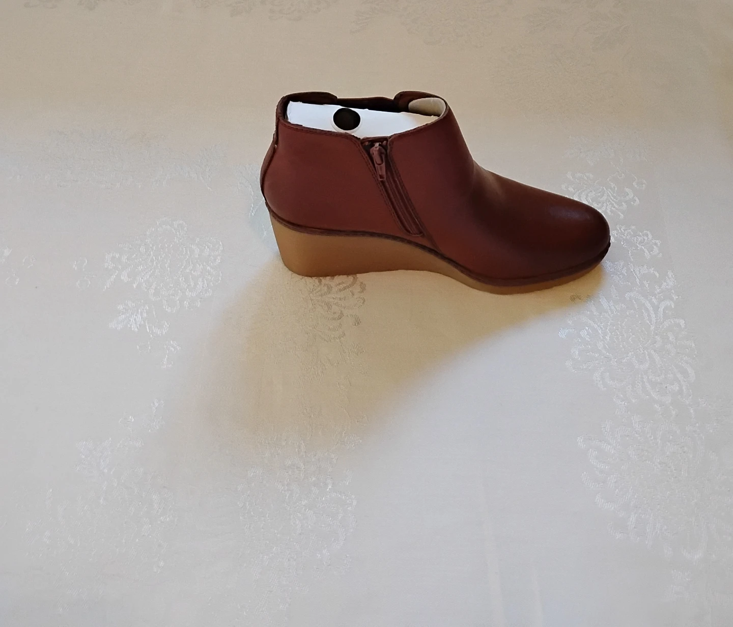 ⚽ Genuine Leather Wedge Ankle Boots