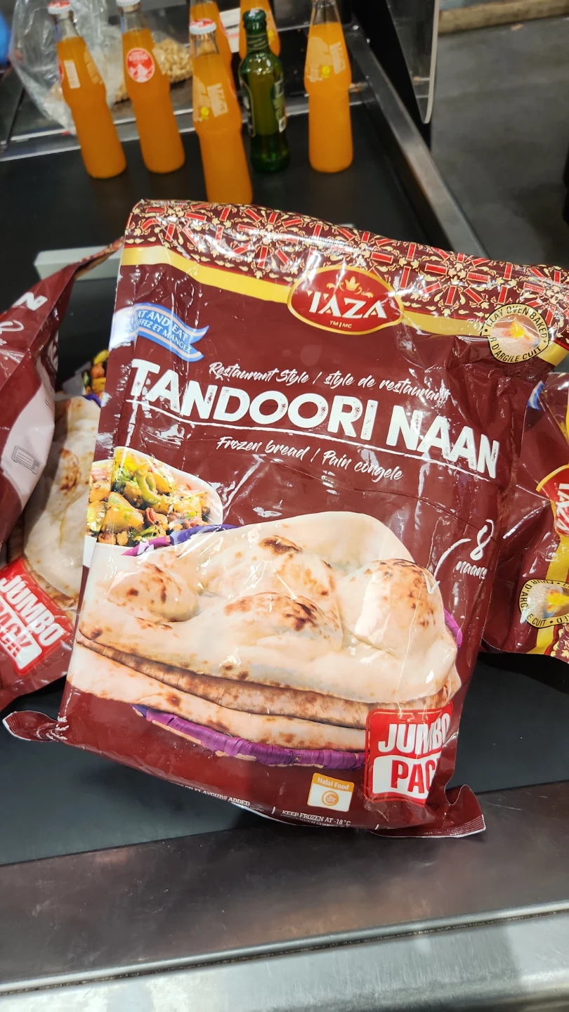 ⚽ Taza Tandoori Naan (Jumbo Pack, 8 Naans)