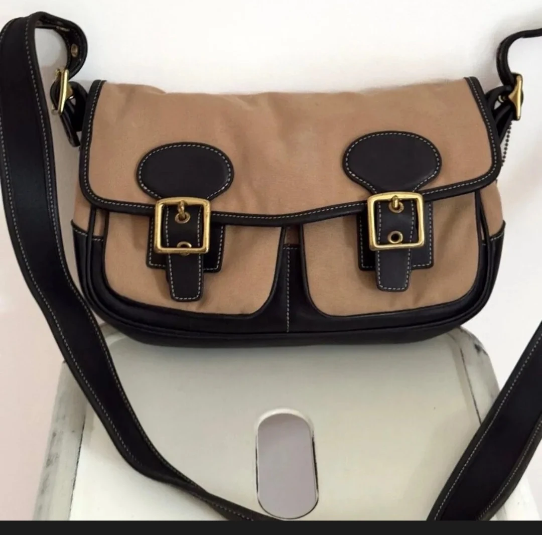 Coach Canvas and Leather Shoulder Bag