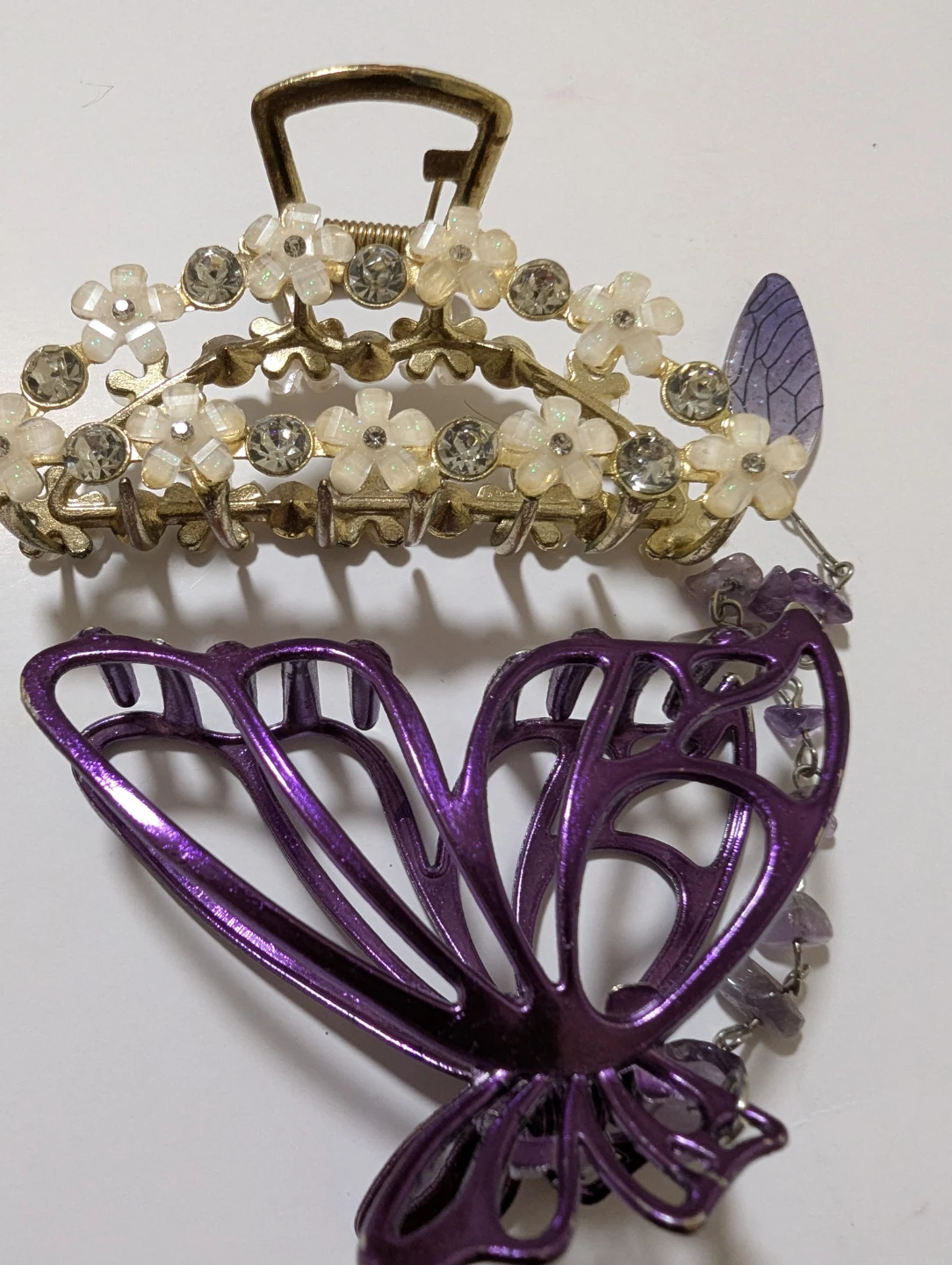 Purple Butterfly Claw Clip