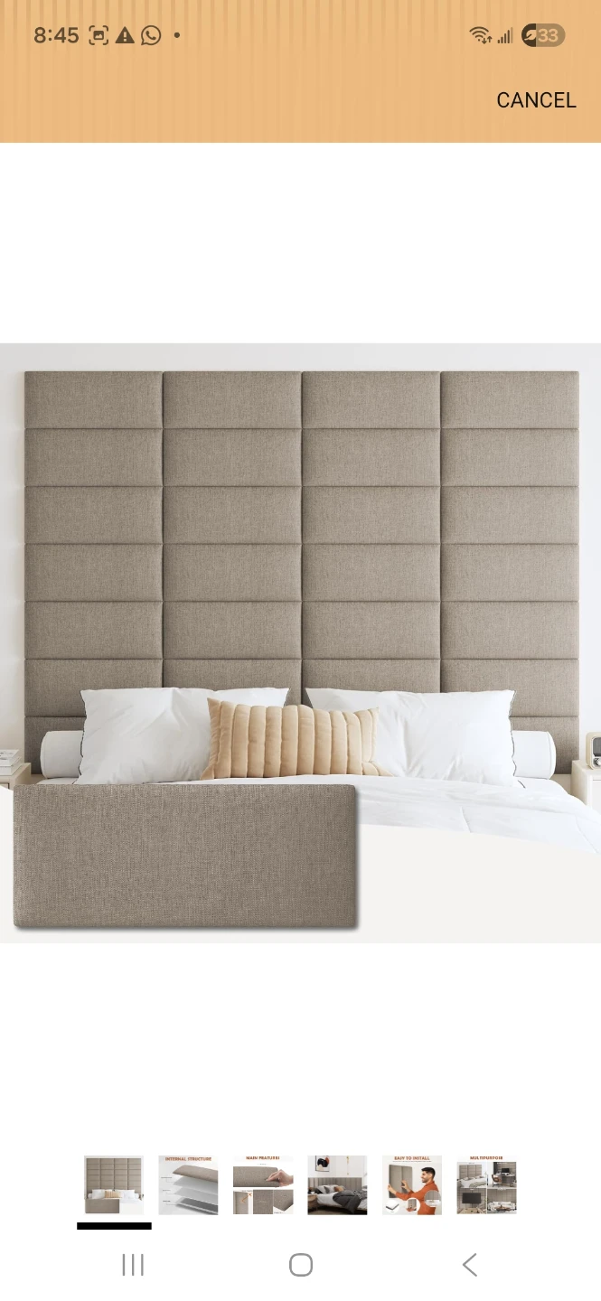 Upholstered Wall Panels - Headboard
