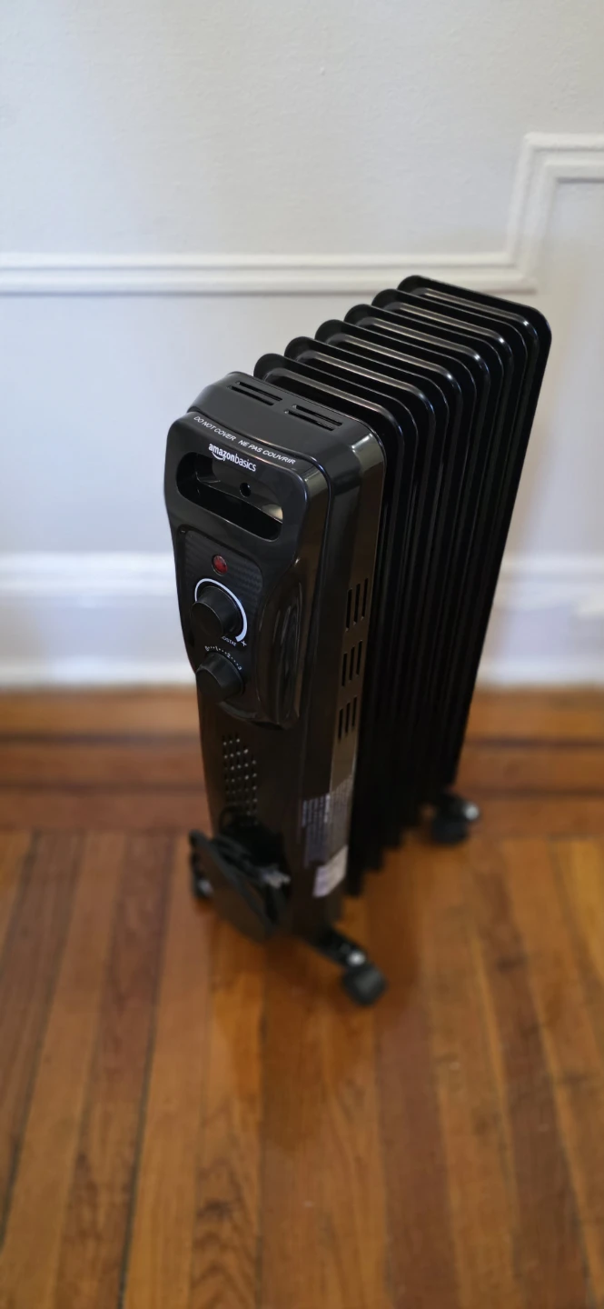 Portable Oil Radiator Heater Black 1500W
