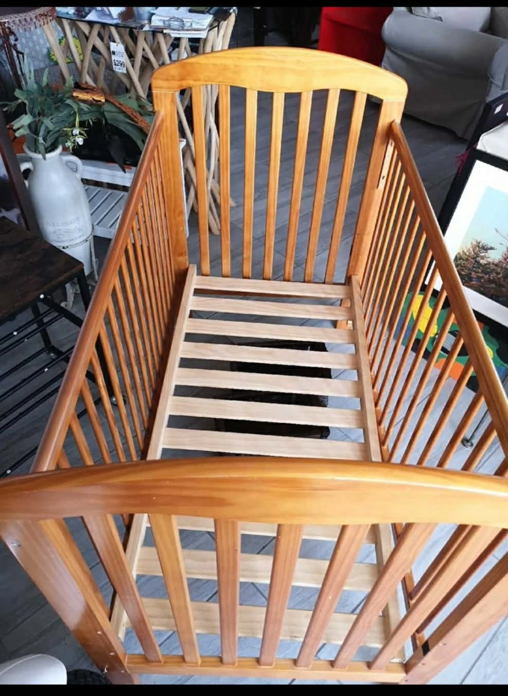 Wooden Crib with attress