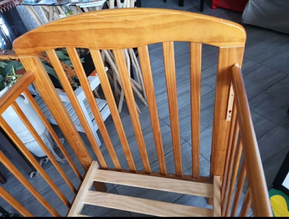 Wooden Crib with attress - photo 2
