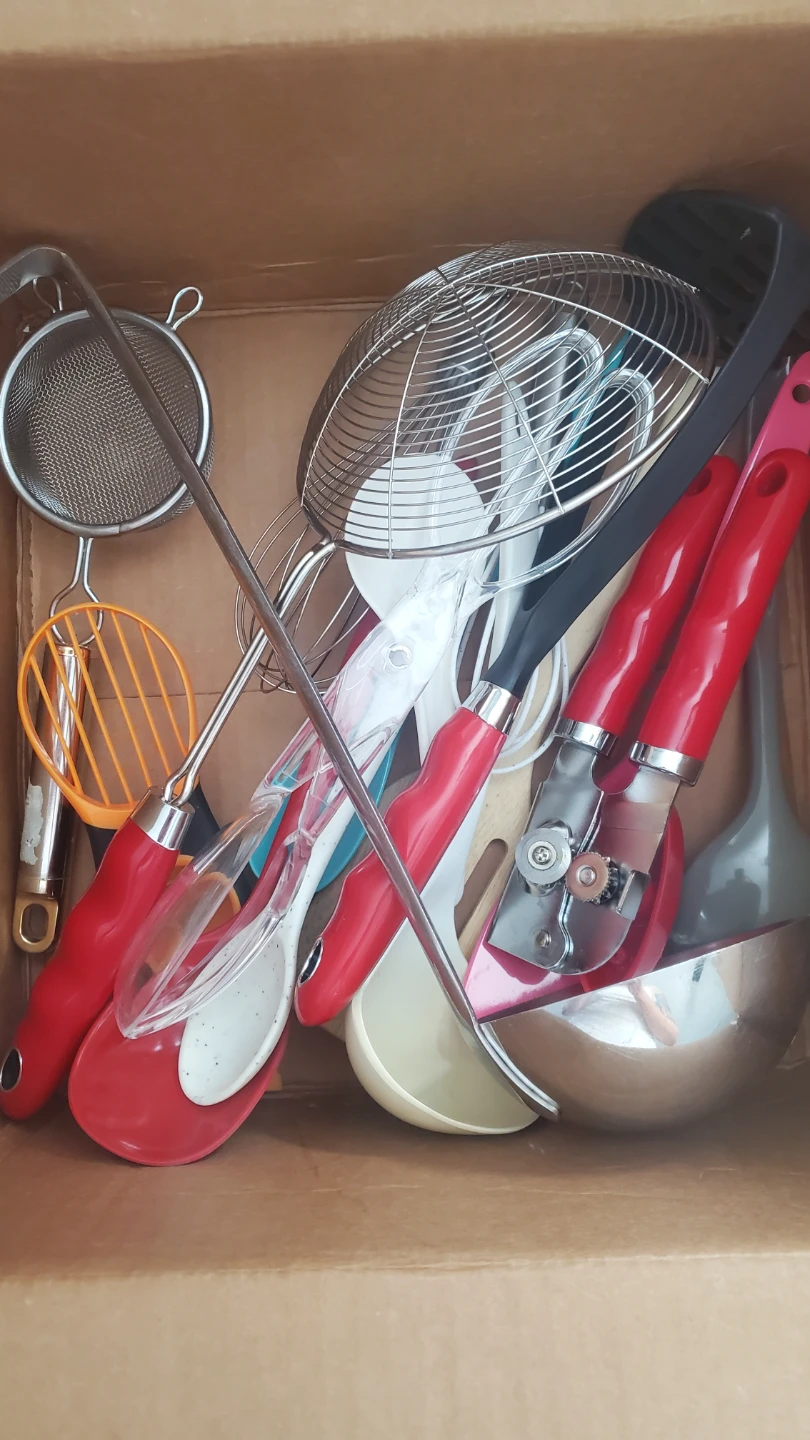 Assorted Kitchen Utensils and toaster